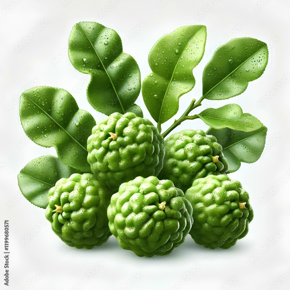 Fototapeta premium Benefits and properties of kaffir lime1. Relieve stress ... 2. Repel mosquitoes, insects ... 3. Treat bruises ... 4. Eliminate foot odor ... 5. Nourish hair ... 6. Formula for scrubbing white skin w