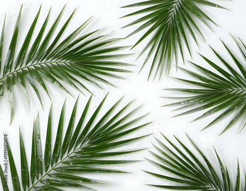 Tropical Palm Leaves Background Image Download photo