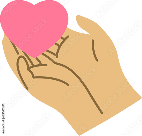 World Kindness Day Illustration hands holding love