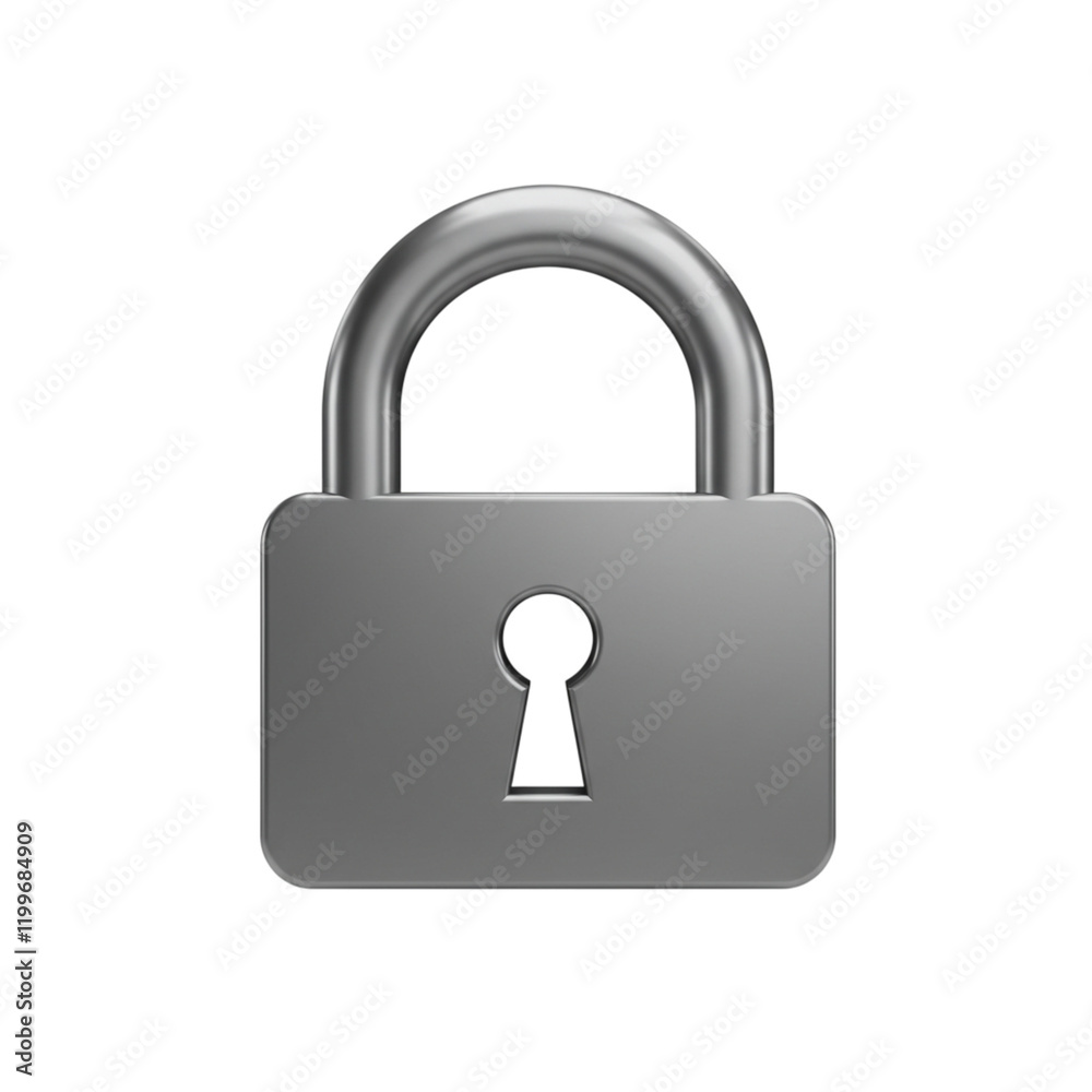 Metallic Padlock Security Icon Digital 3D Render Graphic Design Steel Lock Closed Safe Protection Metallic Padlock Security Icon Digital 3D Render Graphic Design Steel Lock Closed Safe Protection