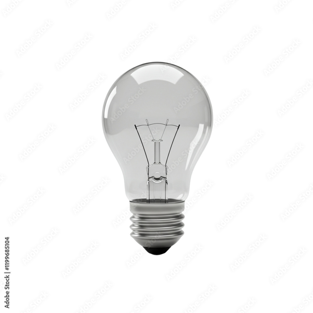 Clear Glass Light Bulb Realistic 3D Render Isolated Black Background Studio Shot Electric Energy Clear Glass Light Bulb Realistic 3D Render Isolated Black Background Studio Shot Electric Energy