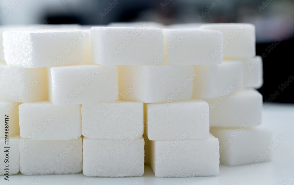 Background of many sugar cubes Background of many sugar cubes