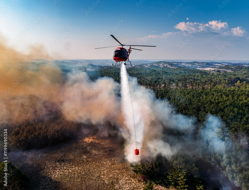 Obraz premium 消火ヘリ