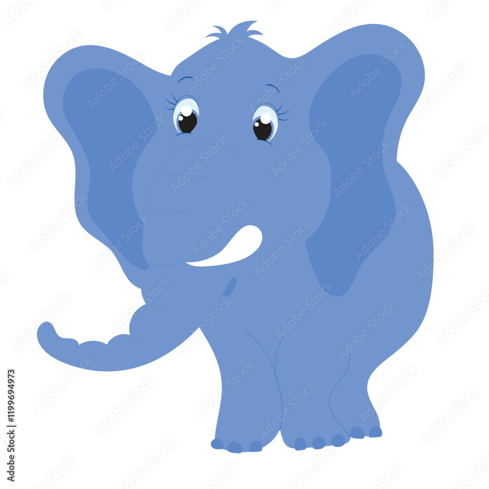 Fototapeta premium Beautiful elephant pictures in cartoon style