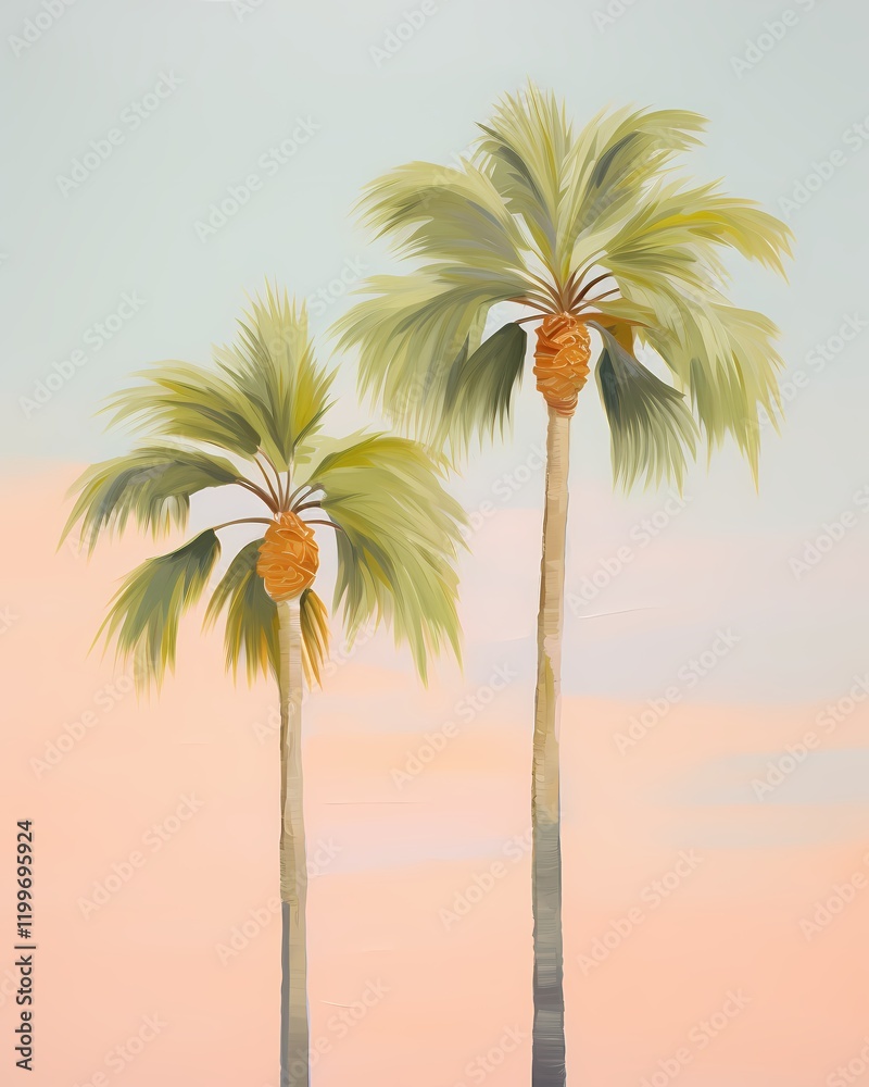 Obraz premium background with palm trees