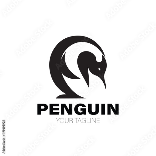 Penguin Logo. Penguin Logo Design. Penguin Logo Brand. Penguin Logo Vector Design Isolated on White Background photo