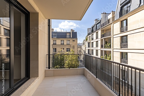 Parisian Apartment Balcony with City Views