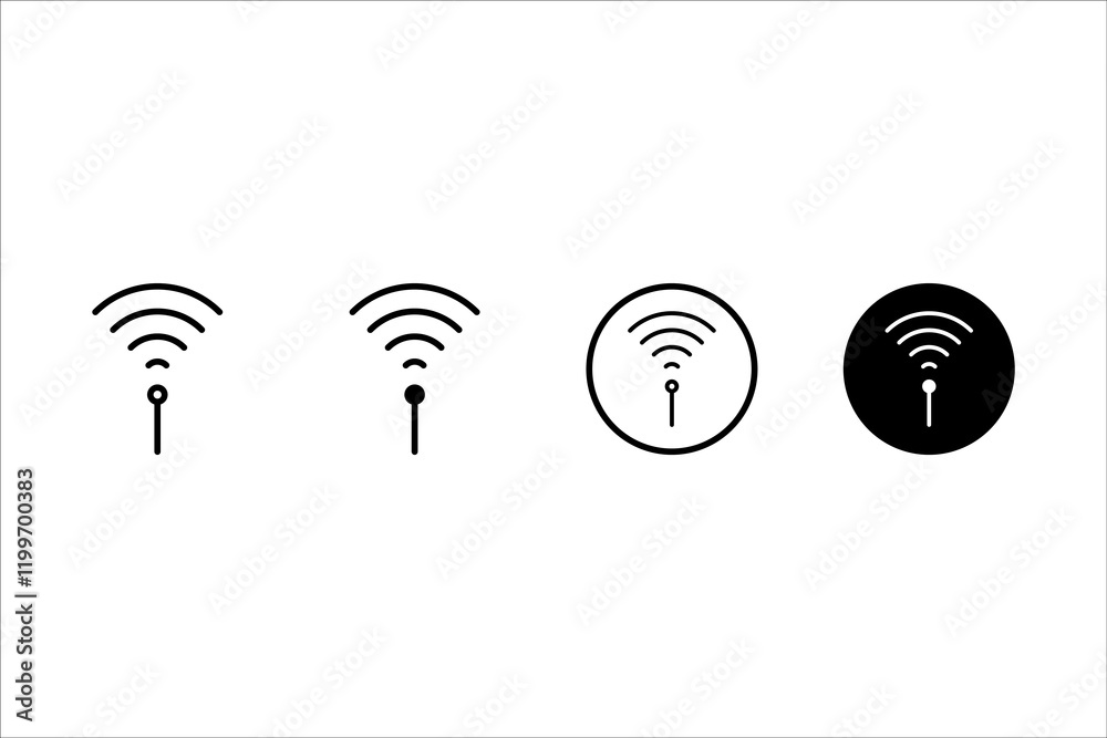 flat illustration of wifi vector icon, communication sign symbol. signal sign and symbol. Wireless icon. Wi-fi symbol set. router wireless technology. flat illustration of wifi vector icon, communication sign symbol. signal sign and symbol. Wireless icon. Wi-fi symbol set. router wireless technology.