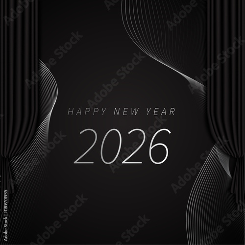 happy new year 2026 abstract background