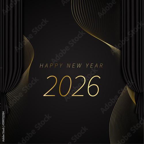 happy new year 2026 abstract background
