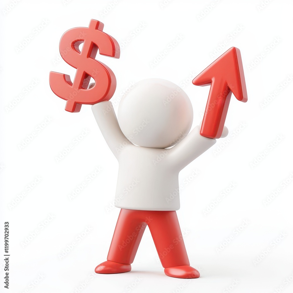Successful business growth representation. Successful business growth representation.