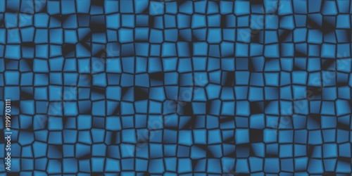 Abstract blue background, old mosaic
