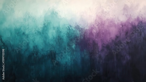 Wallpaper Mural A soft, abstract gradient blending teal, purple, and white hues, creating a tranquil and serene atmosphere. Torontodigital.ca