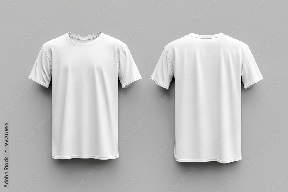 Ultra Hd Visual of Front and Back Isolated White Tshirts Ultra Hd Visual of Front and Back Isolated White Tshirts