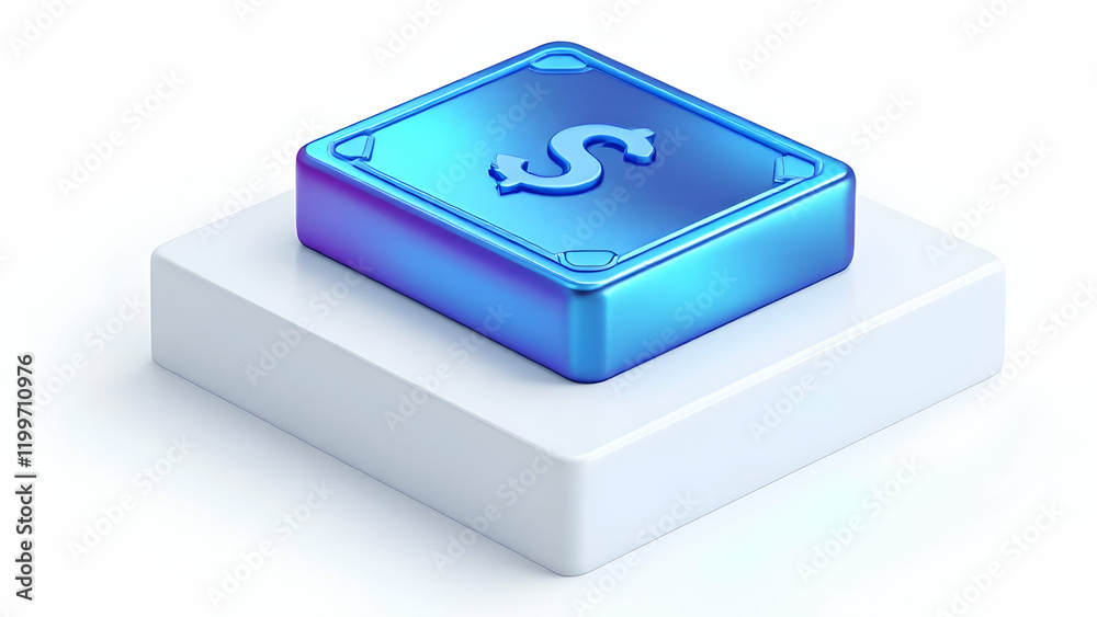 3D Rendered Blue Dollar Sign on White Platform Finance, Money, Icon, Wealth, Banking, Business, Currency, Investment, Digital, Payment 3D Rendered Blue Dollar Sign on White Platform Finance, Money, Icon, Wealth, Banking, Business, Currency, Investment, Digital, Payment