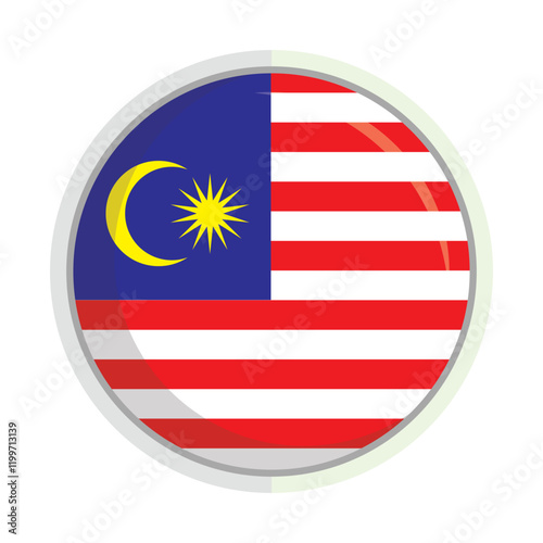 Free Download Malaysian national flag shield badge - GFXLoad