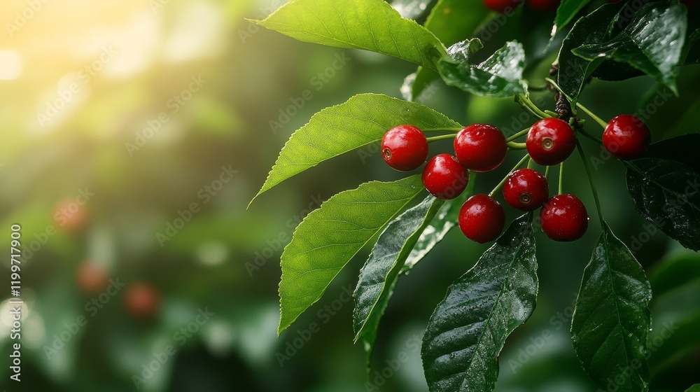 Obraz premium red berries on a branch