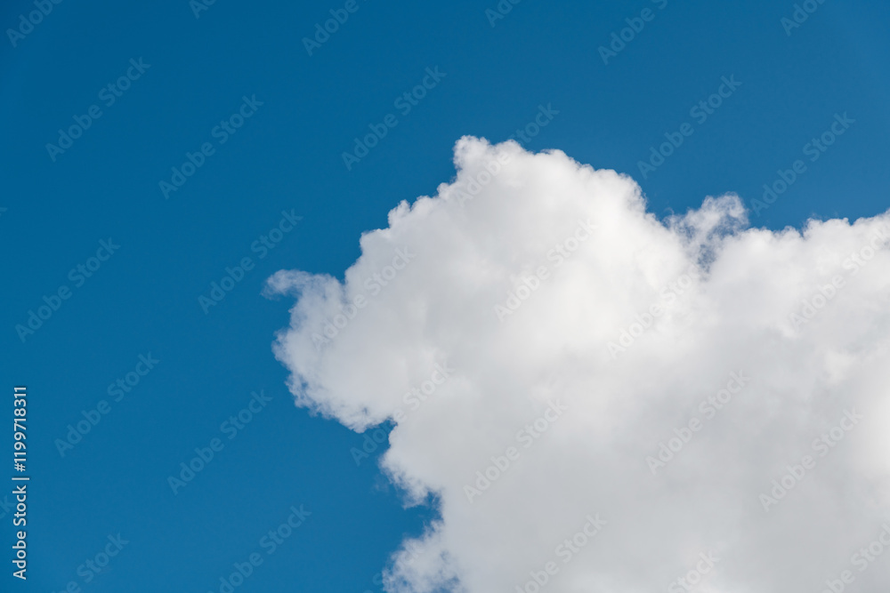 Obraz premium White clouds on clear sky