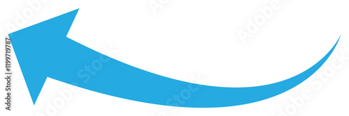 Blue curved arrow icon