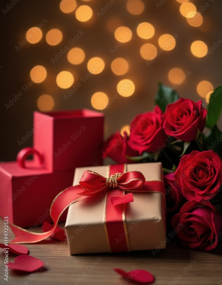 gift box with red rose gift box with red rose