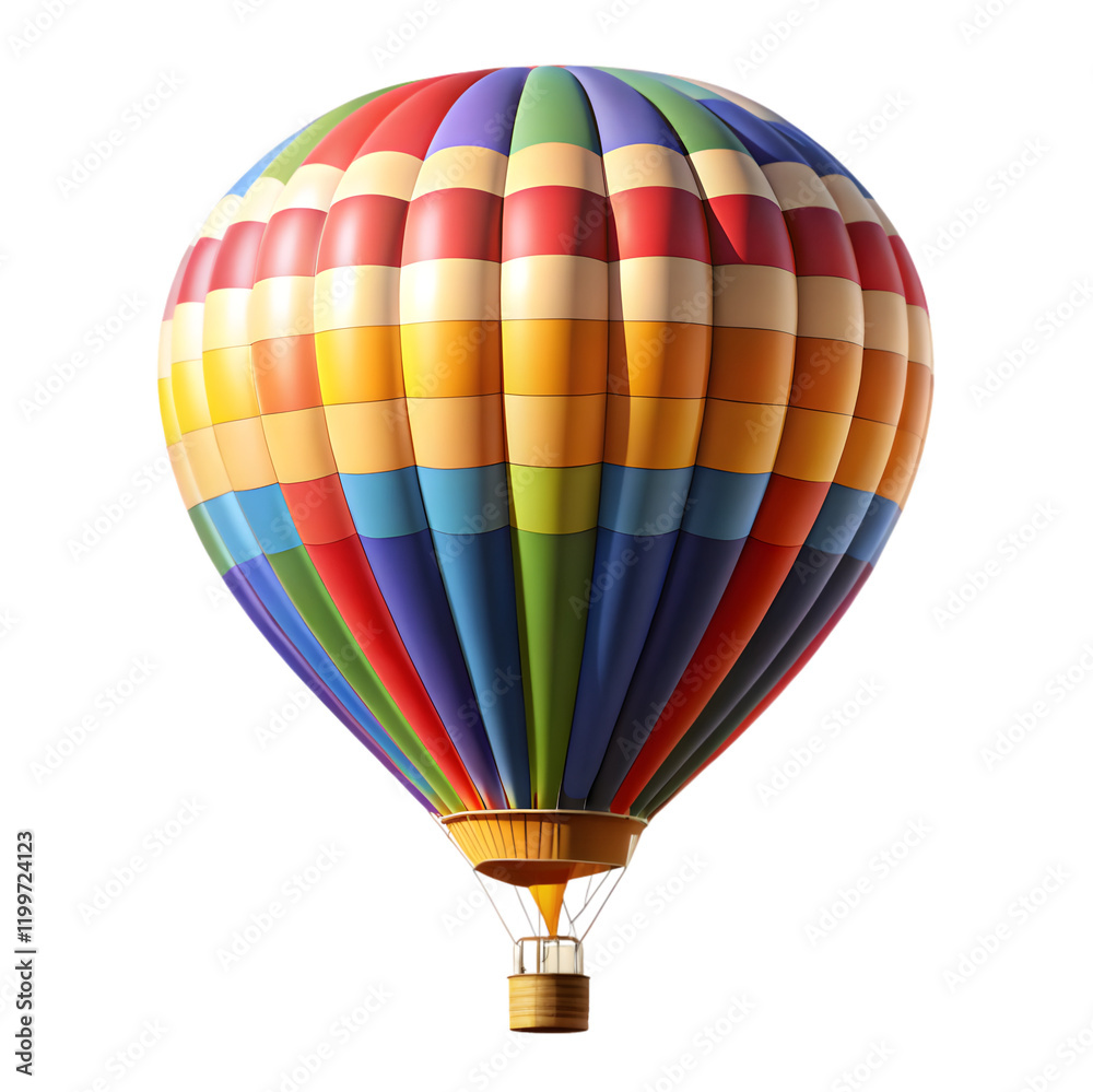 Fototapeta premium Air balloon isolated on transparent background 