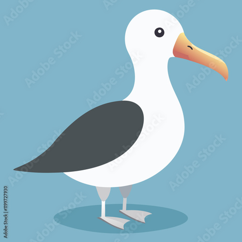 albatross cartoon vector