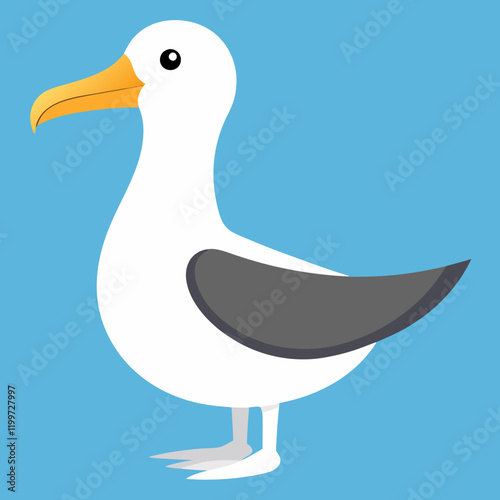 albatross cartoon vector