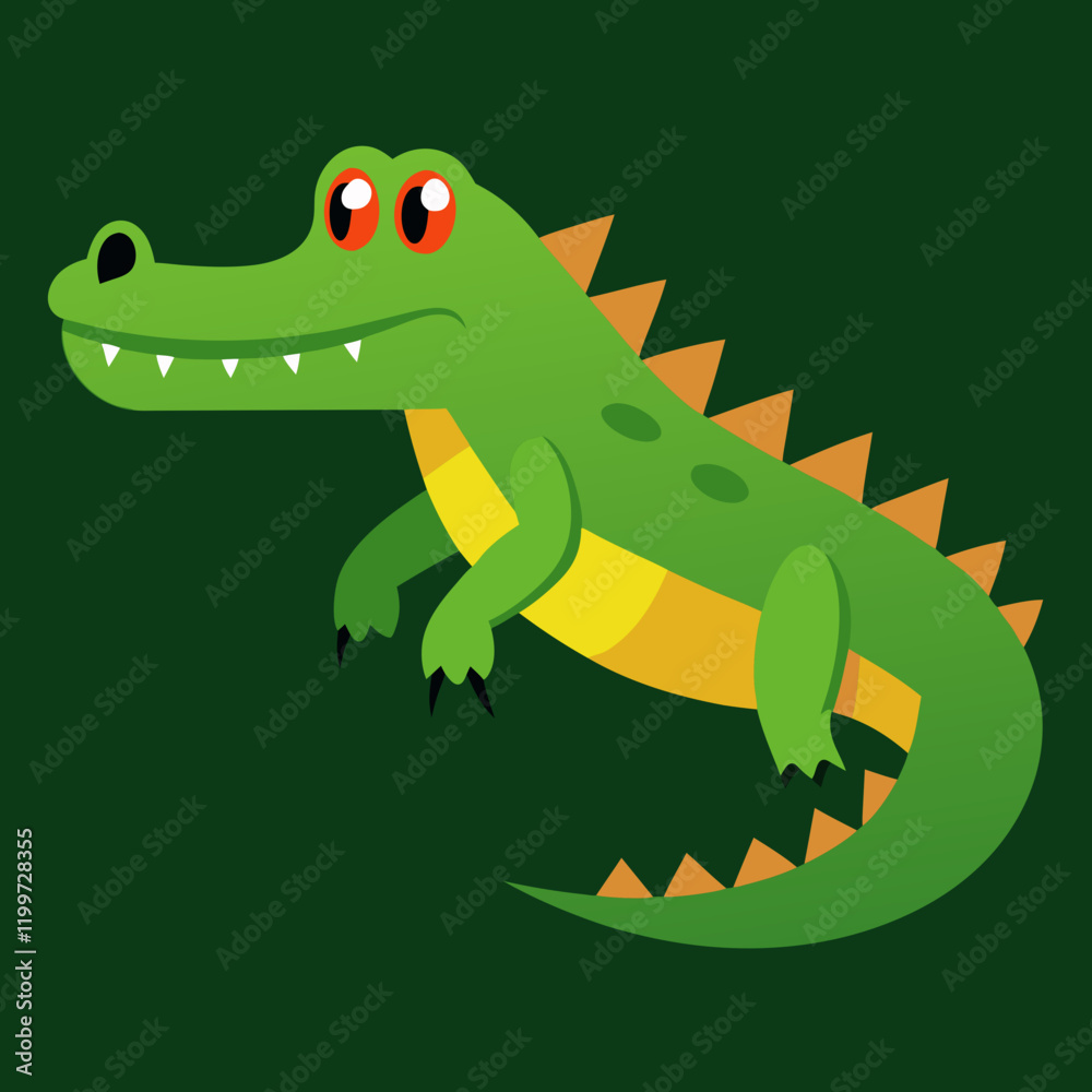 Obraz premium alligator cartoon vector