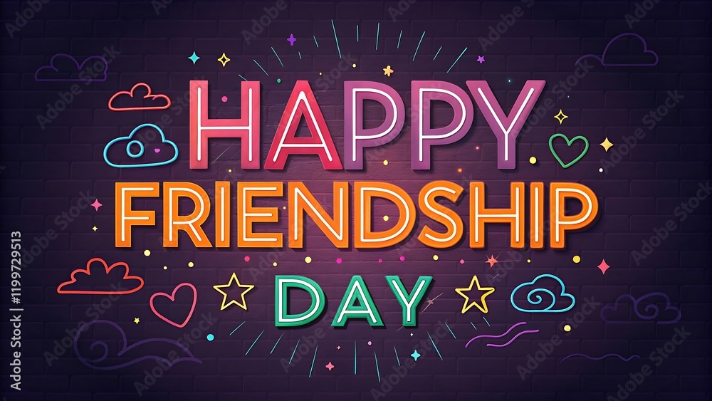 Fototapeta premium happy friendship day 2025