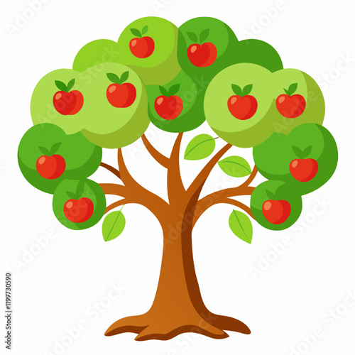 vector apple tree