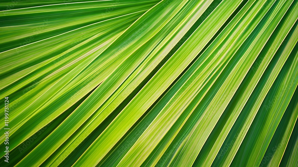 Vibrant Green Palm Leaf Texture: A Close-Up Study of Nature's Geometry Vibrant Green Palm Leaf Texture: A Close-Up Study of Nature's Geometry