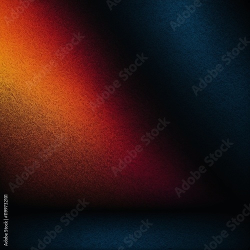 Abstract noise texture background, grainy red orange yellow blue vibrant dark gradient shape on black banner poster cover header backdrop design