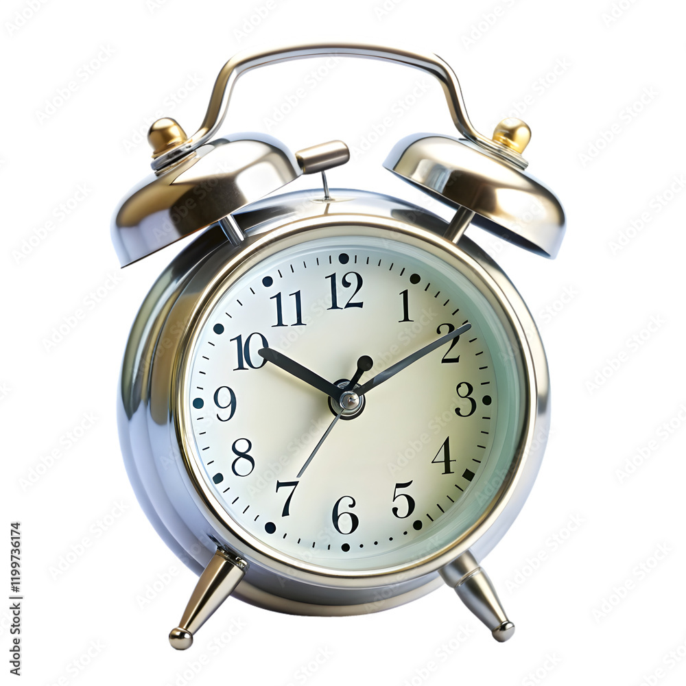 Alarm clock isolated on transparent background Alarm clock isolated on transparent background