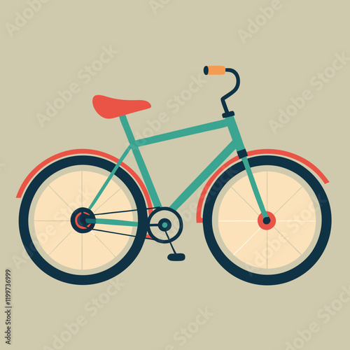 retro bicycle vector illustration