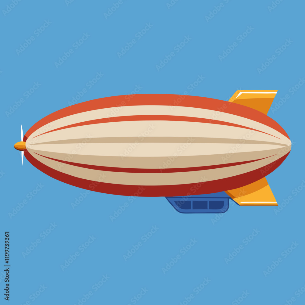 Obraz premium vector illustration of a blimp