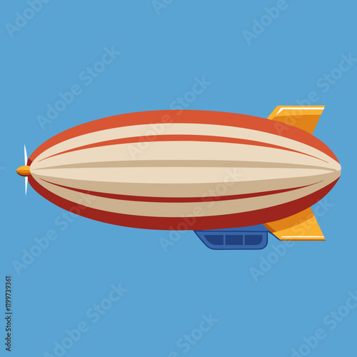 vector illustration of a blimp