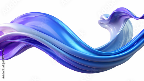 Futuristic colorful shape, 3d render