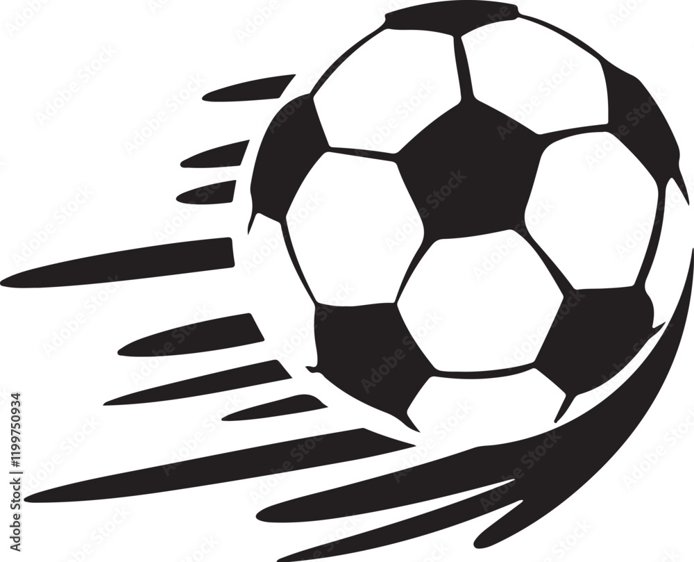 Obraz premium Soccer or football ball flying in motion isolated vector image