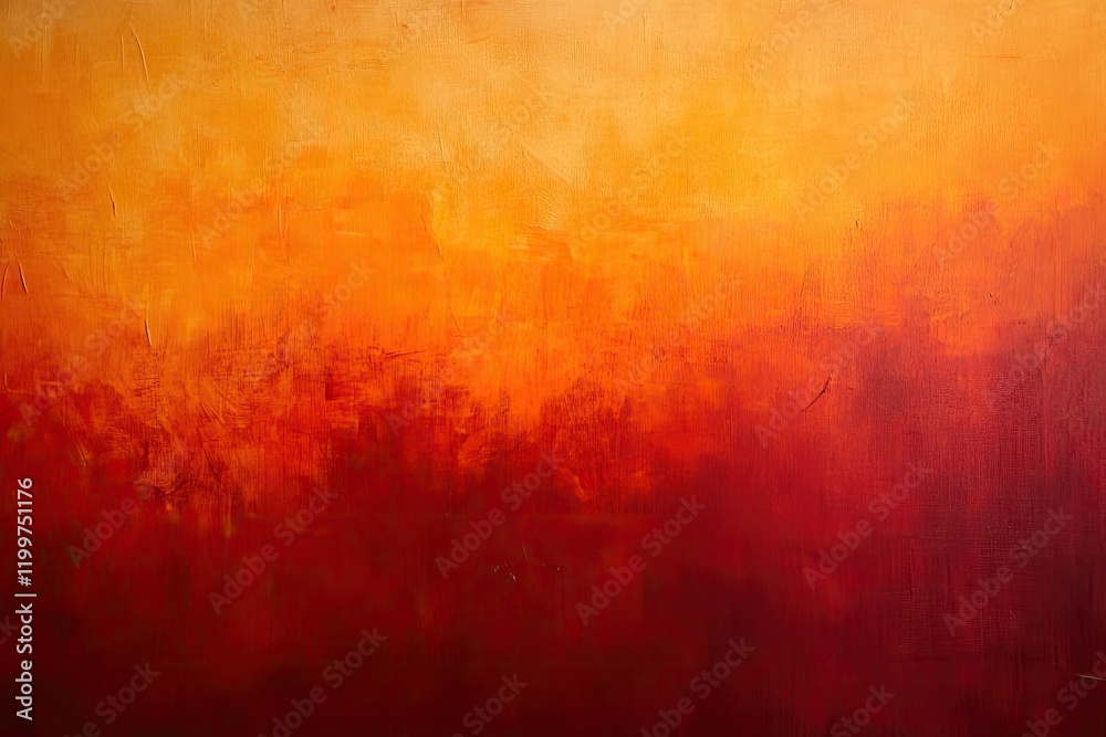Fototapeta premium bold display of gradient transitioning from fiery orange to deep red with soft textures adding depth