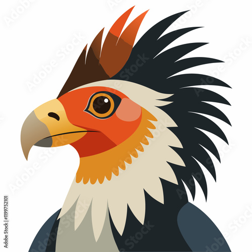 head of a eagle crested caracara