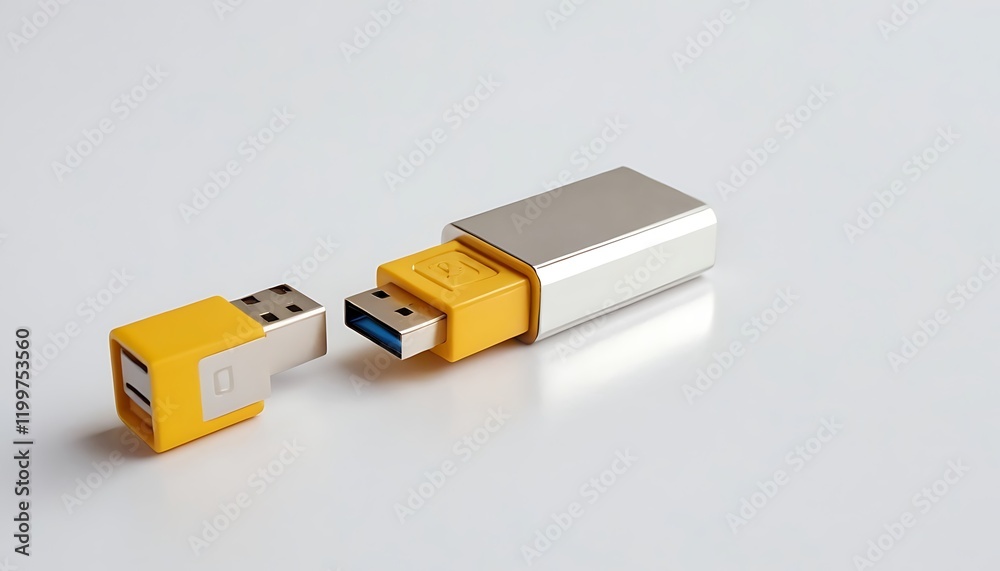 Fototapeta premium USB flash memory,USB flash storage isolated on white,Black USB stick,connection, cut out, horizontal, technology, white background, usb cable, usb stick, data, photography, portability, memories, 786