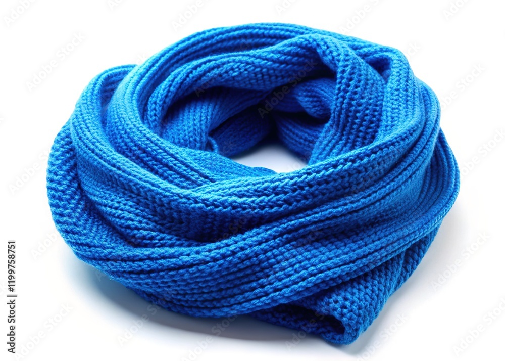 Warm Blue Scarf, Soft Winter Accessory, Cozy Knit, Fashion Photography Warm Blue Scarf, Soft Winter Accessory, Cozy Knit, Fashion Photography