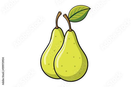 pear on a white background