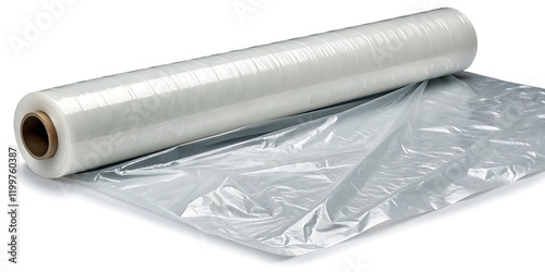 vector illustration. texture transparent stretched film polyethylene. vector design element graphic rumpled plastic warp