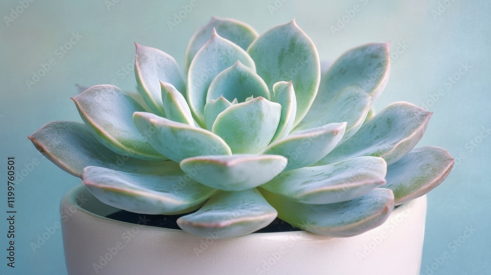 An ultra-high resolution close-up of a single succulent plant in a minimalist white ceramic pot. The plant's leaves have rich, smooth textures, with hints of soft green and lavender tones. An ultra-high resolution close-up of a single succulent plant in a minimalist white ceramic pot. The plant's leaves have rich, smooth textures, with hints of soft green and lavender tones.