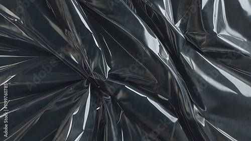 vector illustration. texture transparent stretched film polyethylene. vector design element graphic rumpled plastic warp