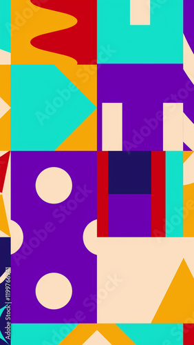 Bauhaus Style Abstract Background