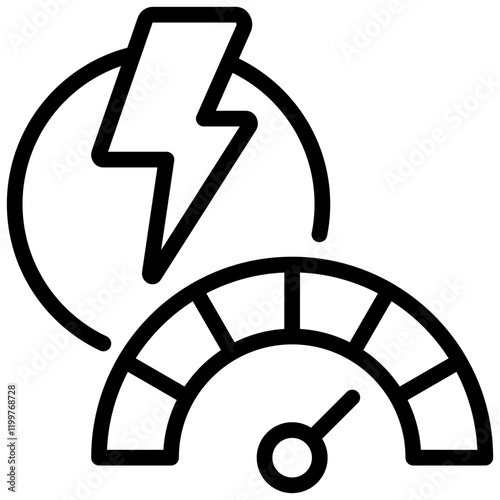 Power Level Outline Icon