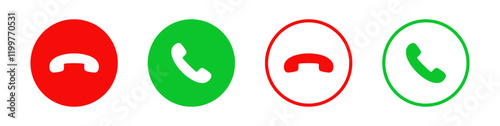 Phone icon set. Vector illustration.