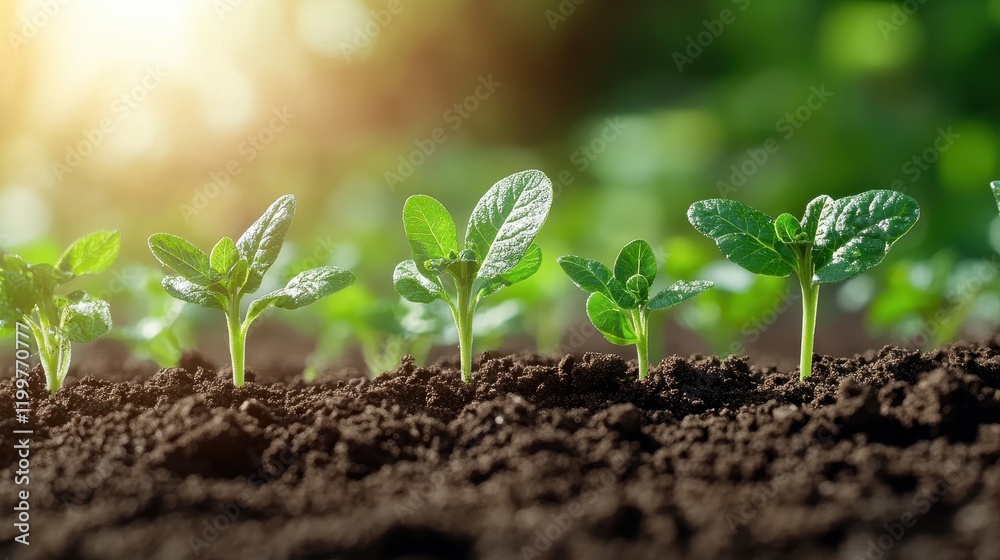 Growth of Young Plants in a Serene Environment Growth of Young Plants in a Serene Environment